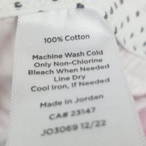 Talbots Cotton Women's Pink Seersucker Croquette Pink Capri Pants Sz 14 - Picture 4 of 4